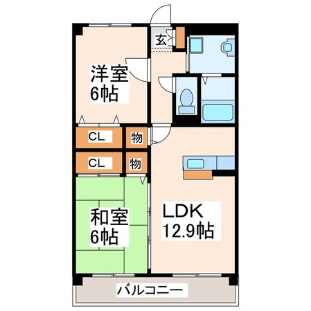 新山 徒歩2分 3階の物件間取画像